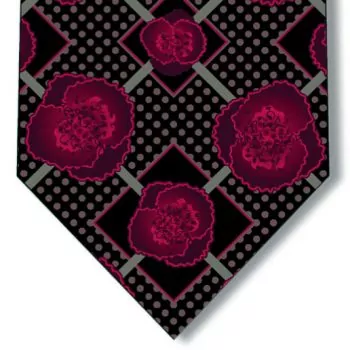 Cravate en soie Gonorrhée : Gris W40920