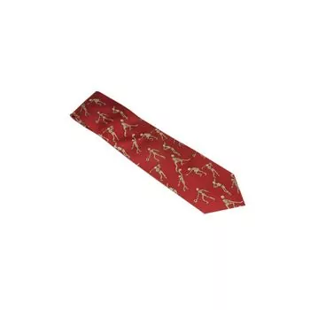 Cravate de sport avec motif de squelette, rouge, soie W41061